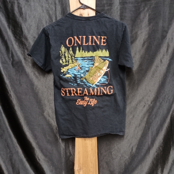 Online streaming fishing short sleeve "easy life t shirt" size small - Picture 8 of 10